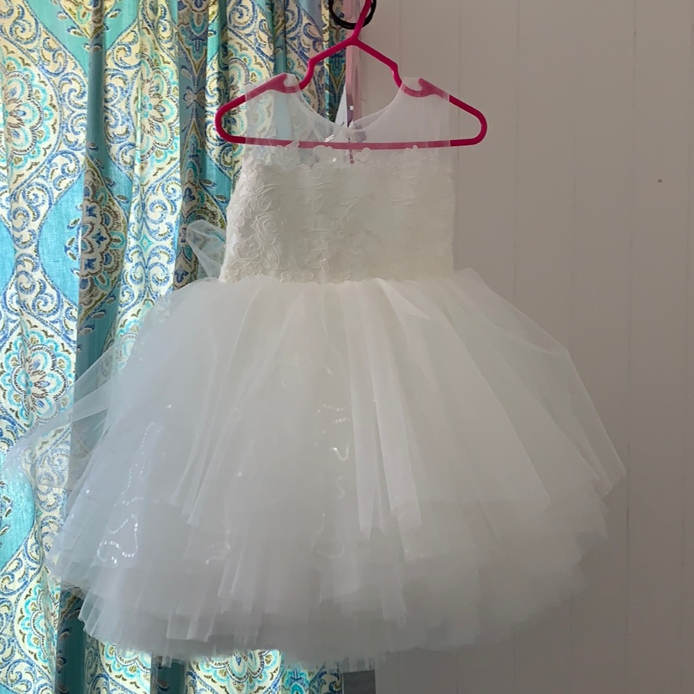 White Toddler Flower Girl dress